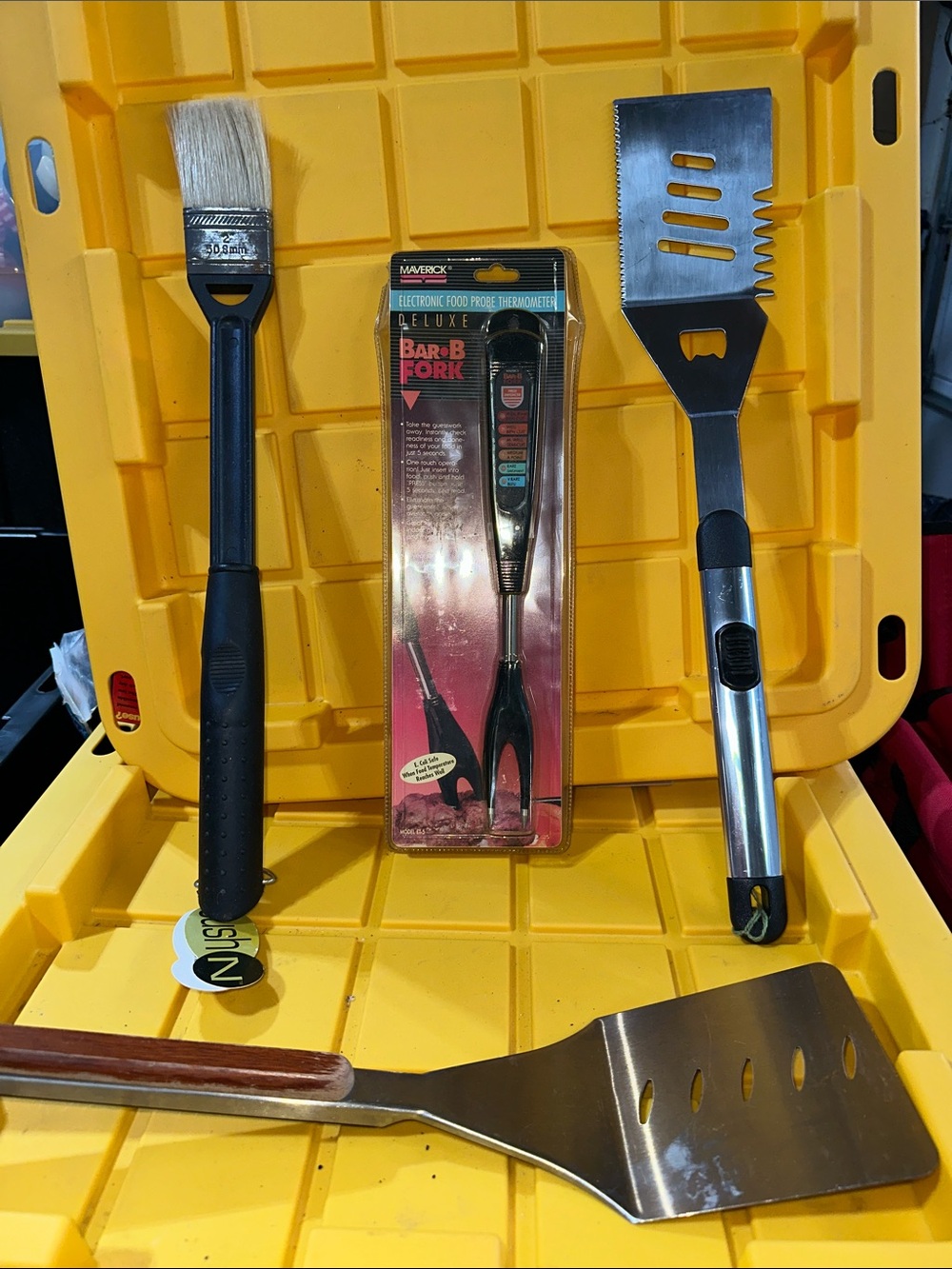 Lot of barbecue grilling tools